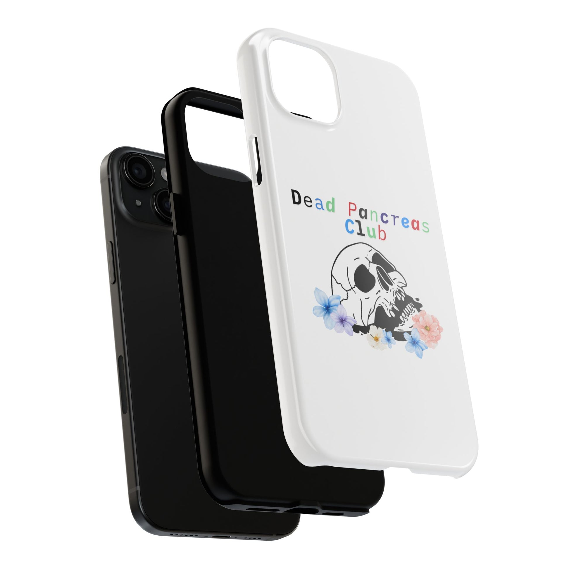 Skull & Flowers Dead Pancreas Club - Phone Case The Diabuddies Store Mobile Phone Cases $18.23
