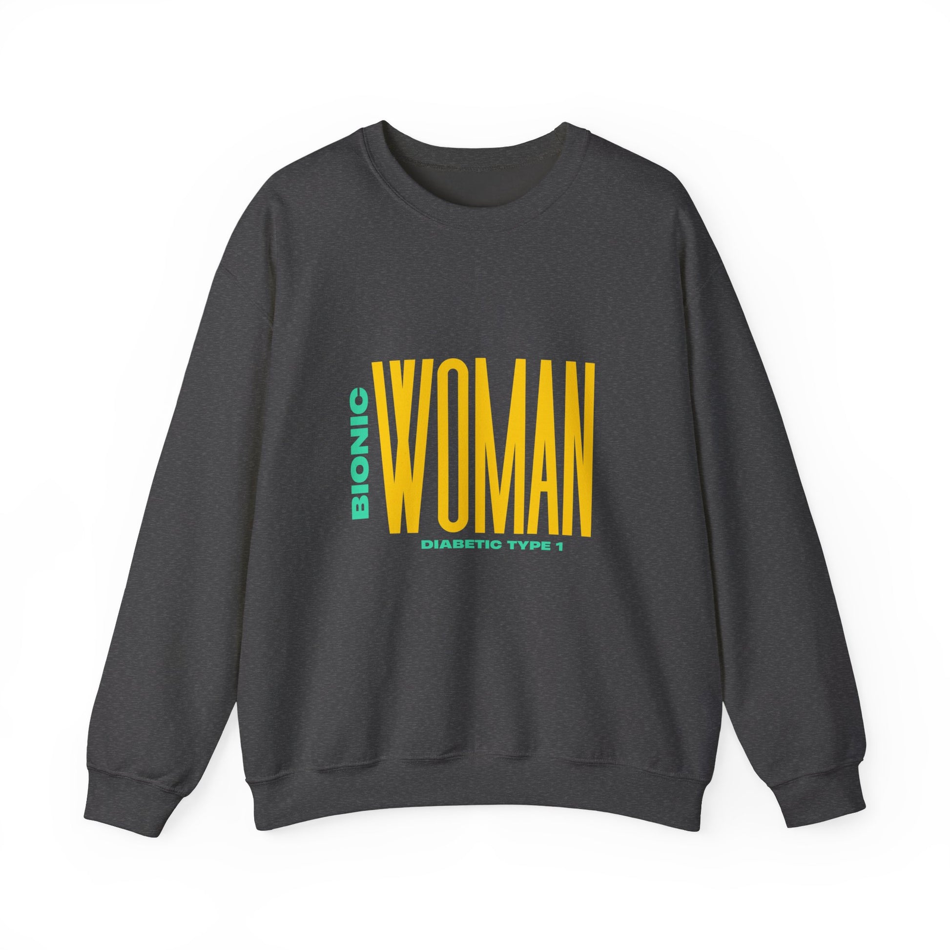 The Diabuddies Store Bionic Woman (Diabetes) - Unisex Sweatshirt Bionic Woman (Diabetes) - Unisex Sweatshirt: Unleash your inner Bionic strength! This Unisex Sweatshirt is a powerful statement of resilience, strength, and modern-day heroism for anyone liv