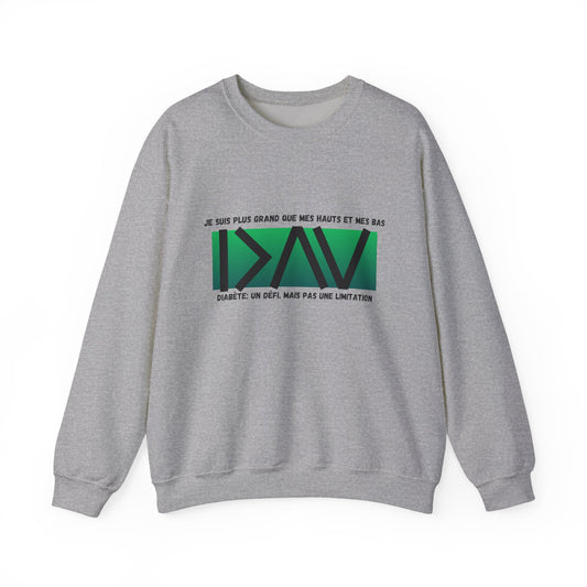 The Diabuddies Store Greater than (French/Green) - Unisex Sweatshirt Greater than (French/Green) - Unisex Sweatshirt: Sometimes, a single symbol says it all. Our Greater Than (French/Green) Unisex Sweatshirt features the powerful ">" symbol, representing