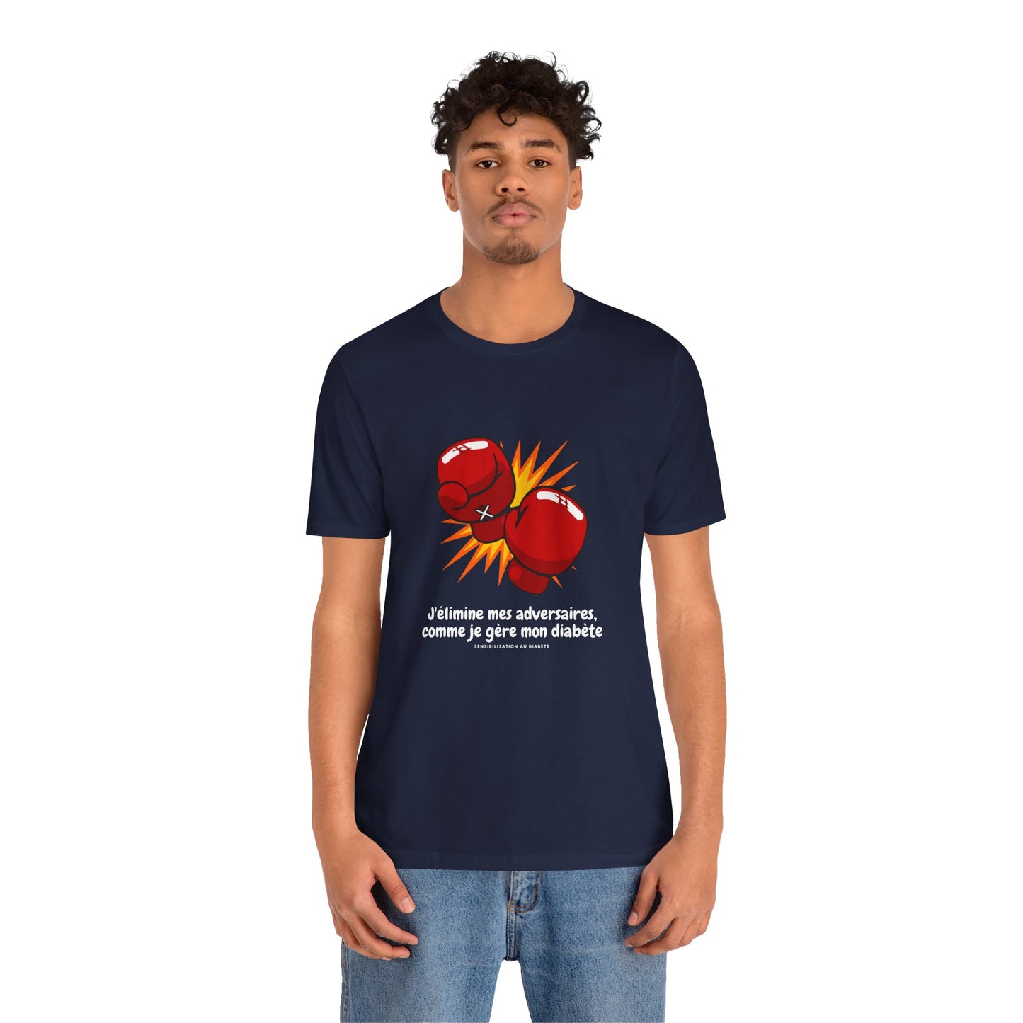 Diabetes & Boxing (French)- Unisex Tee The Diabuddies Store T-Shirts $22.50