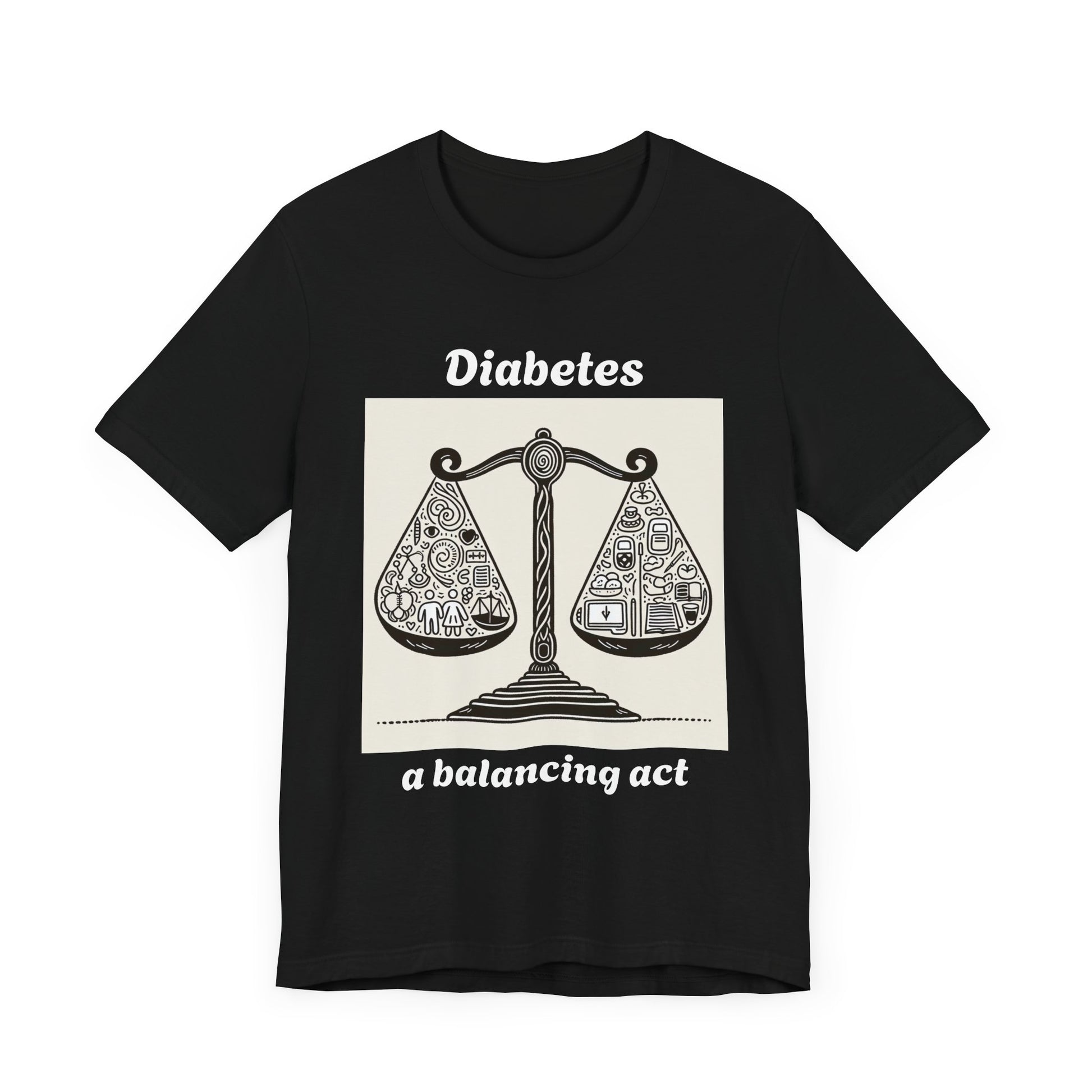 Diabetes Balancing Act - Unisex Tee The Diabuddies Store T-Shirts $24.25