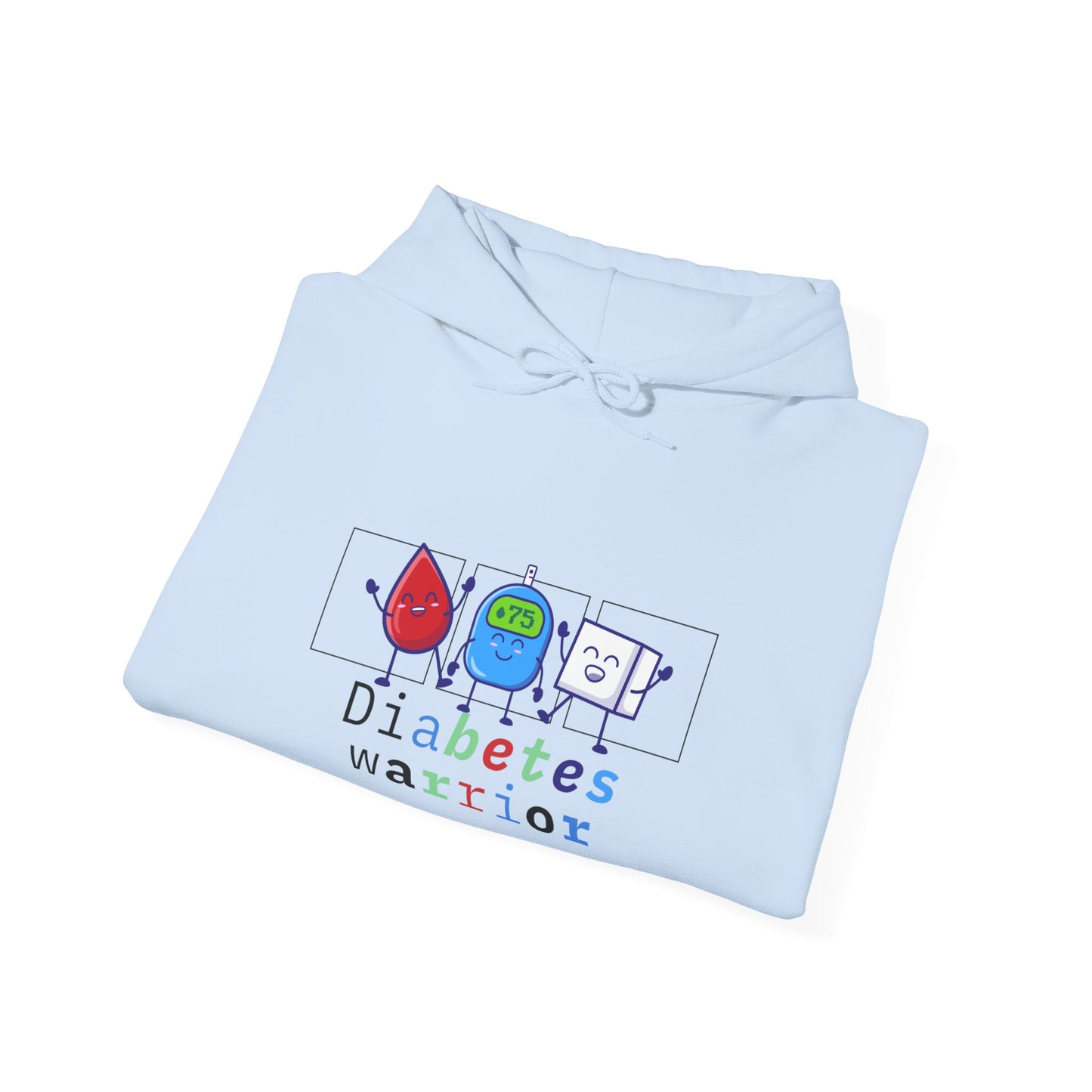 The Diabuddies Store Diabetes Warrior (w/Icons) - Unisex Hoodie Diabetes Warrior (w/Icons) - Unisex Hoodie: Unleash the hero within! This dynamic and cozy "Diabetes Warrior (w/Icons)" Unisex Hoodie celebrates the incredible strength and resilience of thos