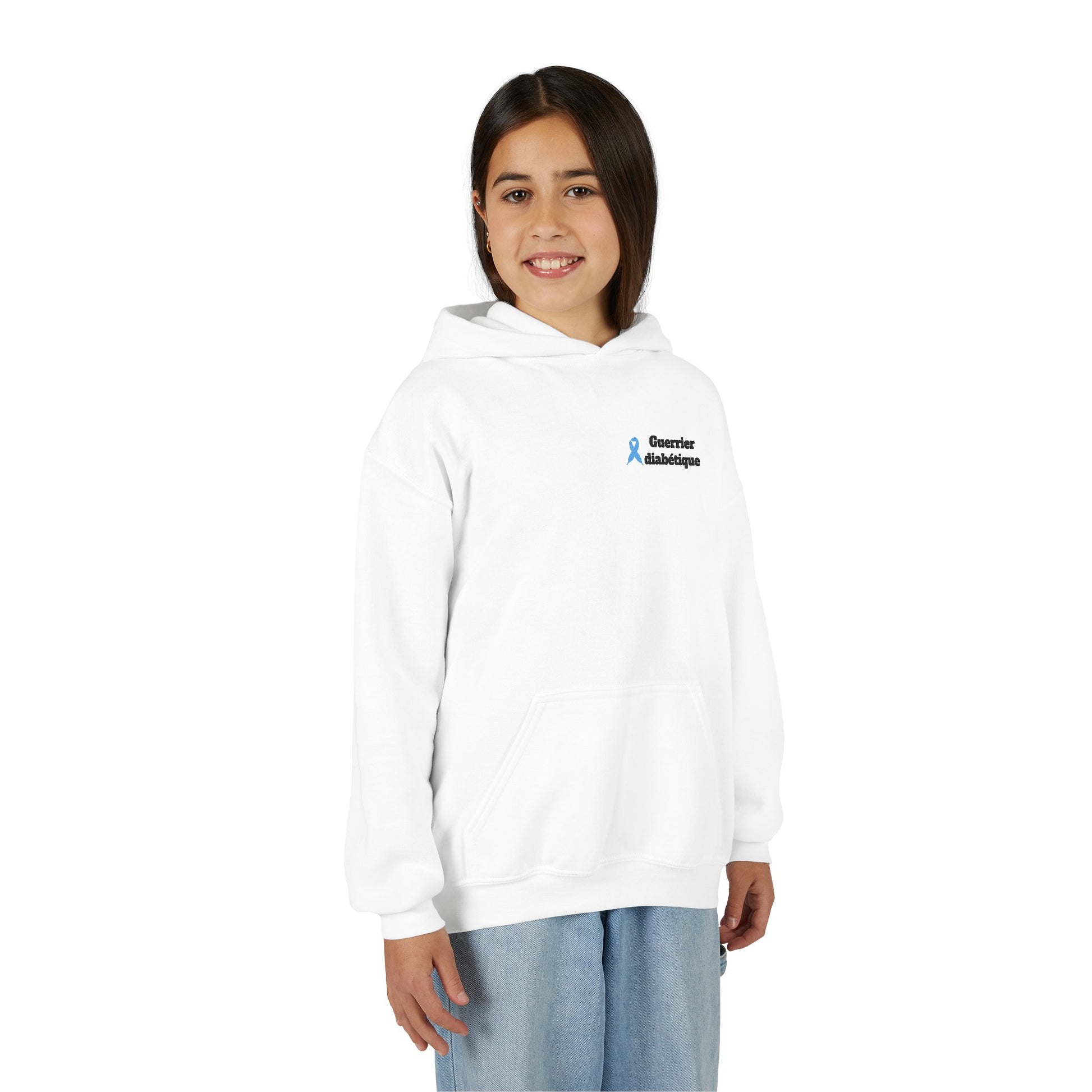 The Diabuddies Store Never Give Up French - Youth Hoodie Never Give Up French - Youth Hoodie: A powerful statement for the young warriors of the diabetes community. This French "Ne jamais lâcher" hoodie is the perfect way to share a message of strength, r