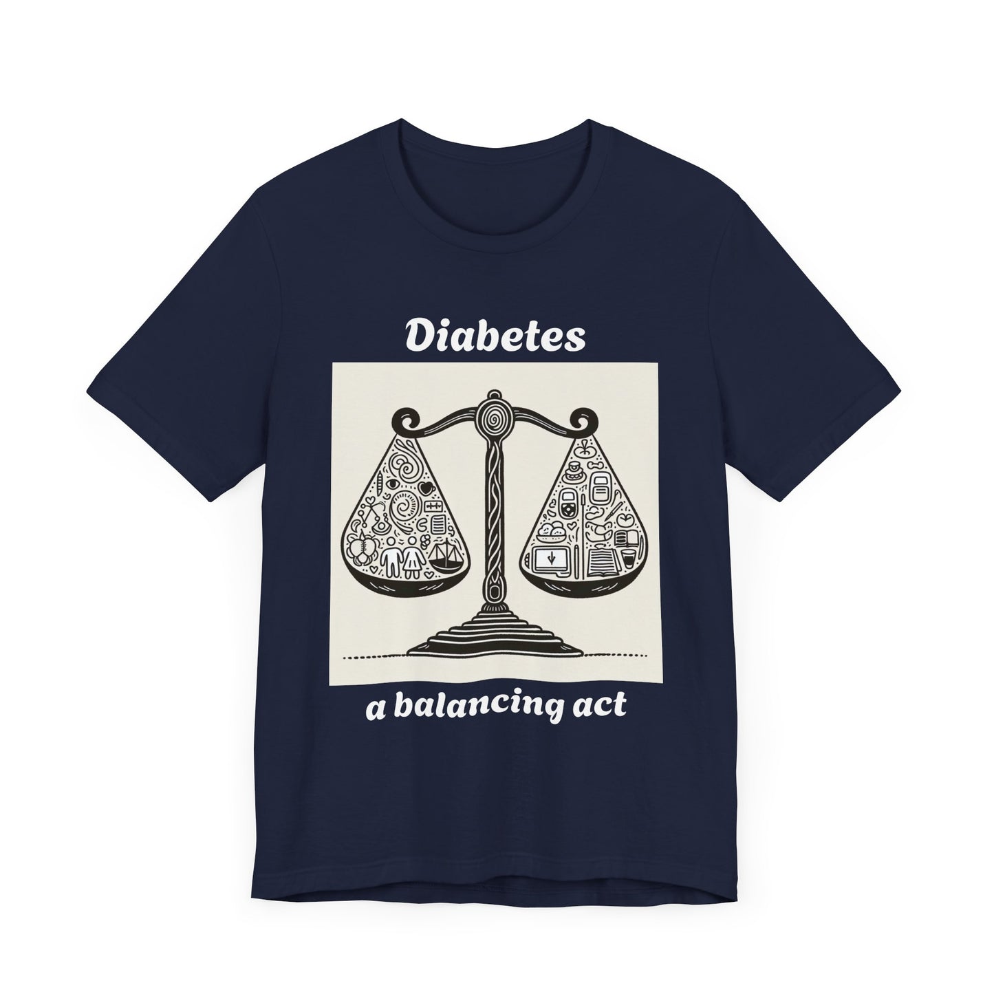 Diabetes Balancing Act - Unisex Tee The Diabuddies Store T-Shirts $24.25