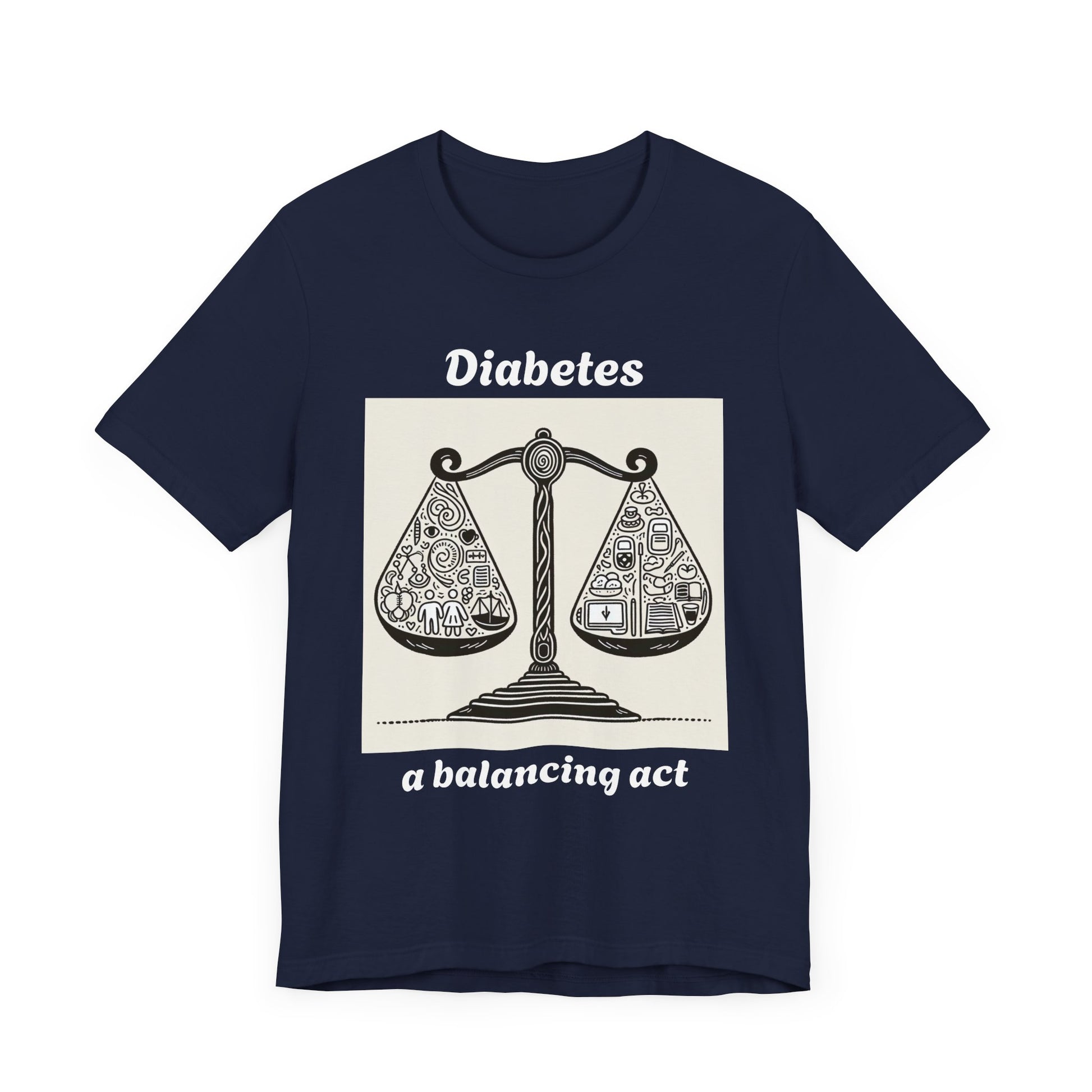Diabetes Balancing Act - Unisex Tee The Diabuddies Store T-Shirts $24.25