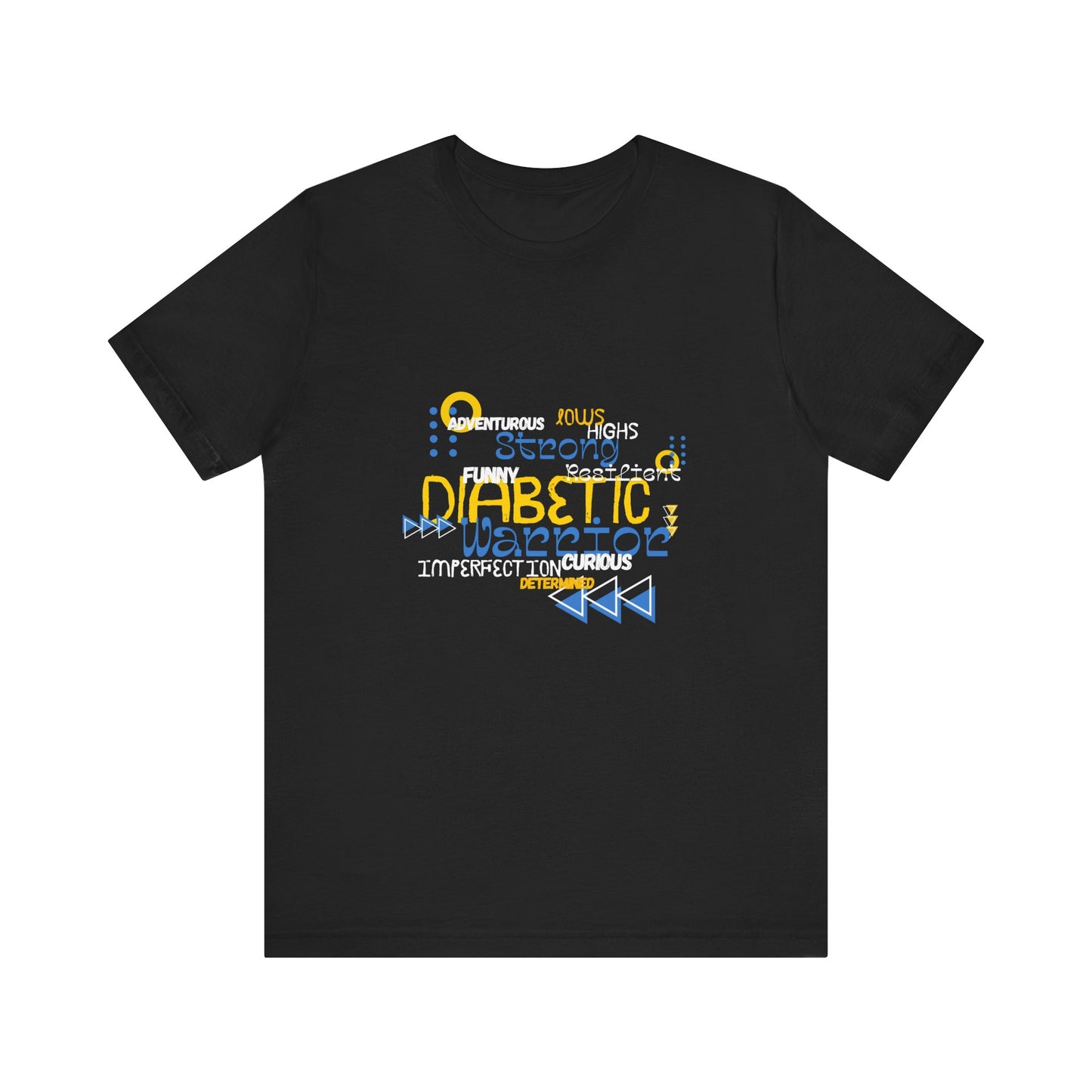 The Diabuddies Store Uplifted & Unleashed - Unisex Tee Uplifted & Unleashed - Unisex Tee: Embrace your strength, defy the odds. The "Uplifted & Unleashed" tee is more than just a shirt; it's a vibrant testament to the diabetic warrior within. Adorned with