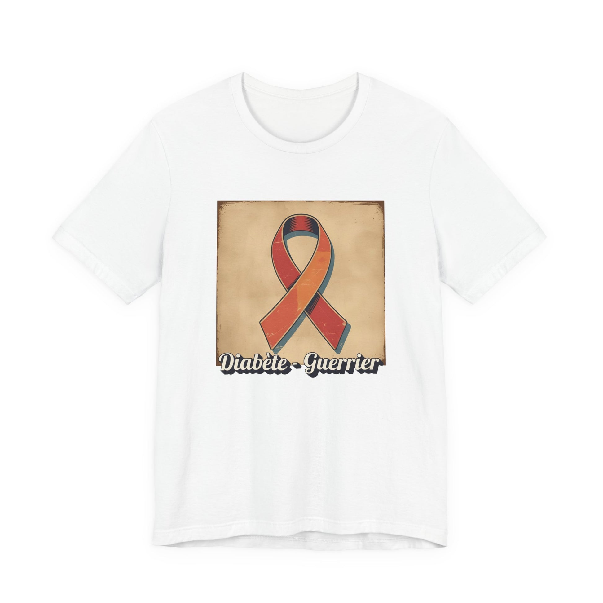 Diabetes Warrior, Retro Style (French/Guerrier) Unisex Tee The Diabuddies Store T-Shirts $22.50