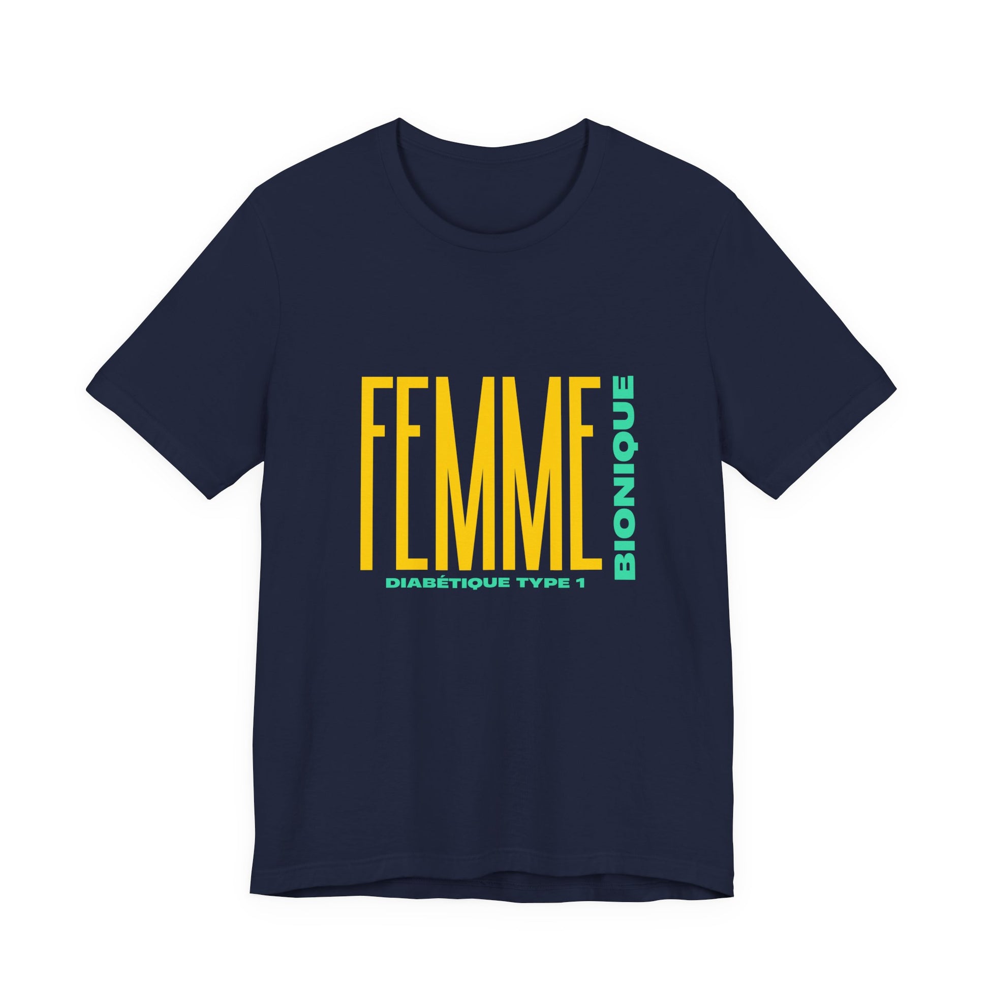 The Diabuddies Store Bionic Woman (French) - Unisex Tee Bionic Woman (French) - Unisex Tee: Unleash your inner Bionic strength! This Unisex Tee is a powerful statement of resilience, strength, and modern-day heroism for anyone living with Type 1 Diabetes.