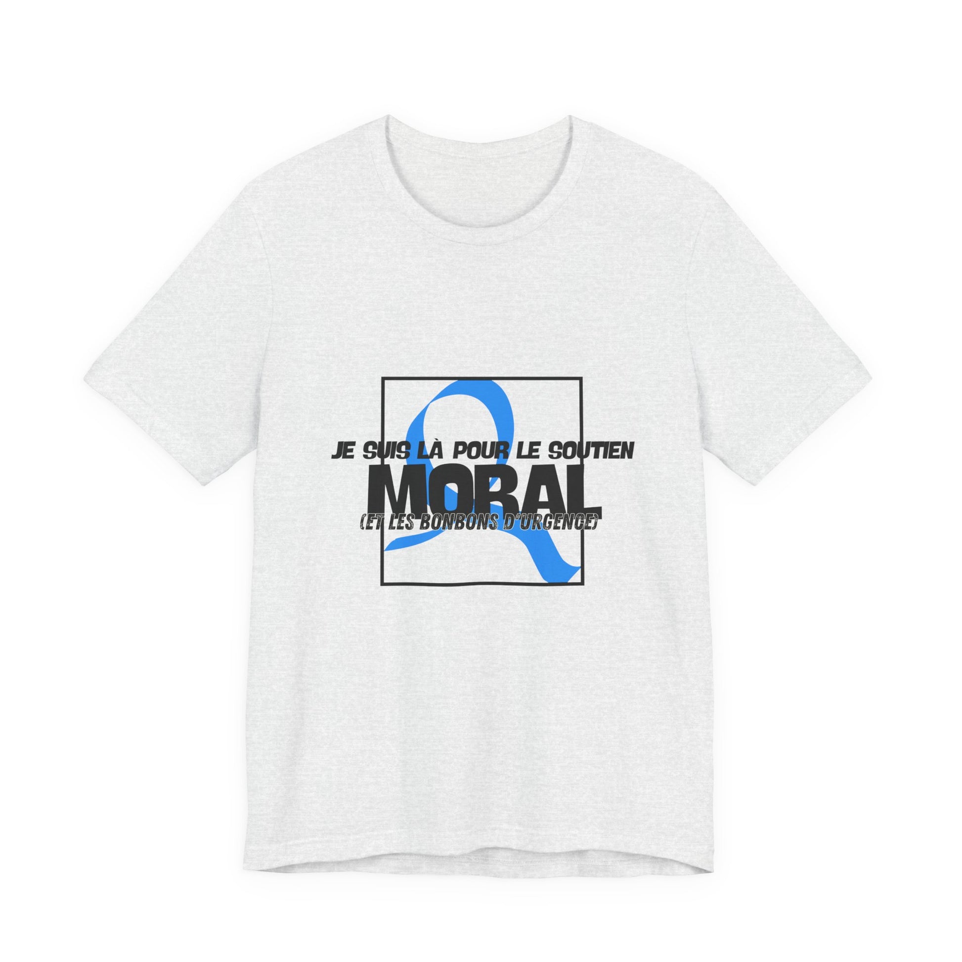 The Diabuddies Store Moral Support and Emergency Candy (French) - Unisex Tee Moral Support and Emergency Candy (French) - Unisex Tee: Being a friend to someone with diabetes means being ready for anything – from offering a listening ear to, well, having s