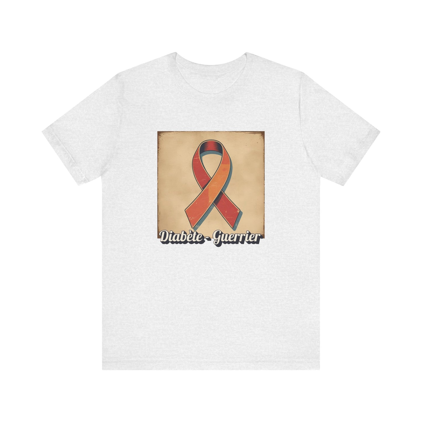 Diabetes Warrior, Retro Style (French/Guerrier) Unisex Tee The Diabuddies Store T-Shirts $22.50