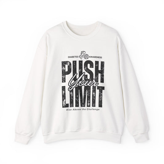 The Diabuddies Store Push Your Limit! - Unisex Sweatshirt Push Your Limit! - Unisex Sweatshirt: Life's about growth. This tee is for those who refuse to settle, embracing challenges to be better, stronger, and more resilient. Sweatshirts $30.46