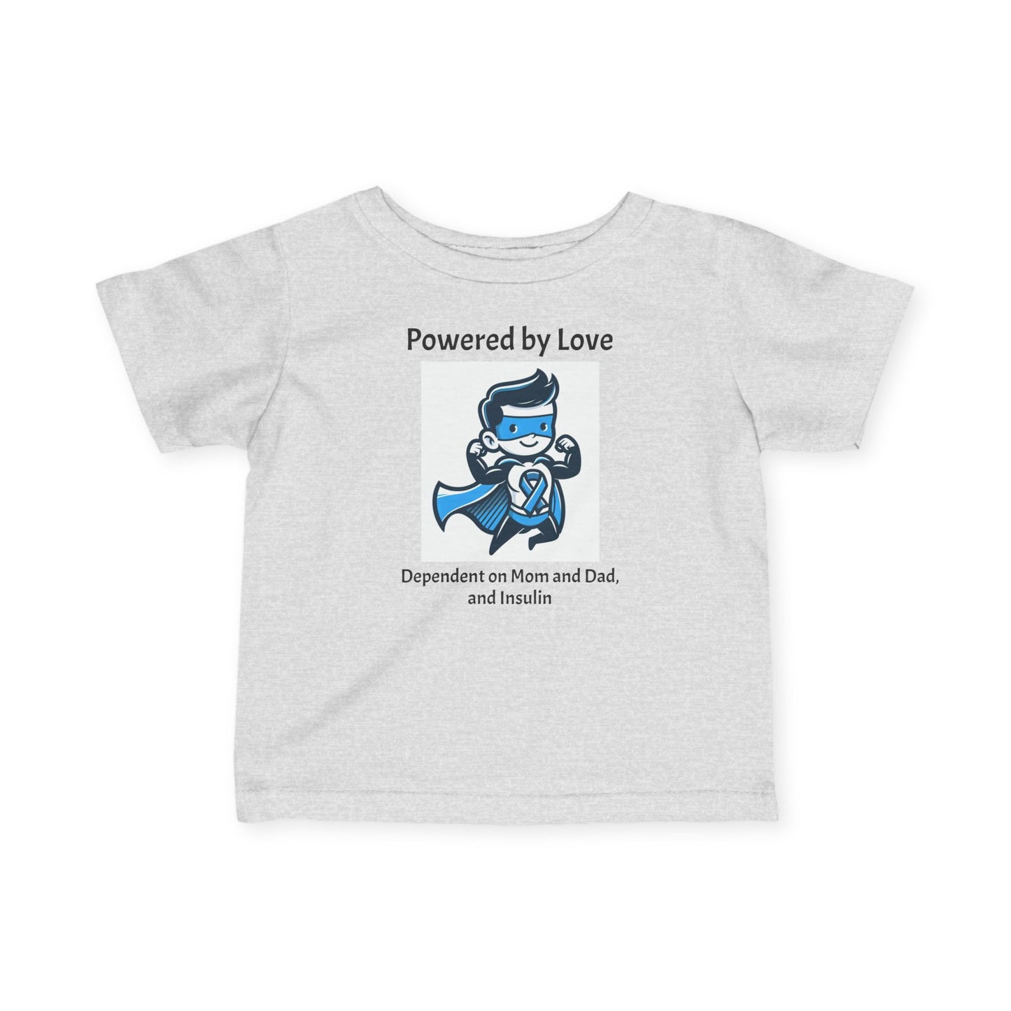 Superhero Powered by Love - Baby Tee The Diabuddies Store T-Shirts $17.82