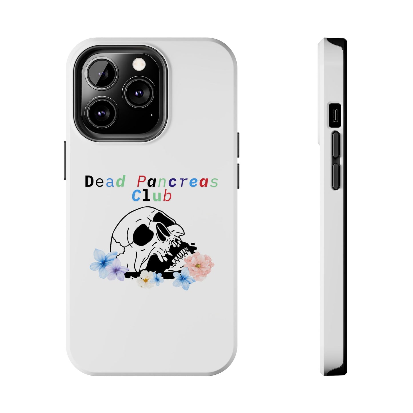 Skull & Flowers Dead Pancreas Club - Phone Case The Diabuddies Store Mobile Phone Cases $18.23