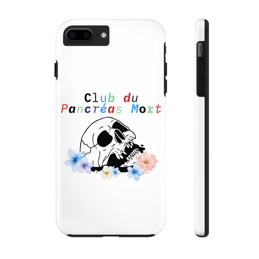 Skull & Flowers, Dead Pancreas Club (French) - Phone Cases The Diabuddies Store Mobile Phone Cases $18.23