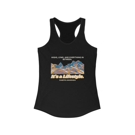 The Diabuddies Store Highs, Lows, and Everything in Between - Racerback Tank Highs, Lows, and Everything in Between - Racerback Tank: Life's a rollercoaster, and this tee gets it! Our "Highs, Lows, and Everything in Between" tank is for anyone who embrace
