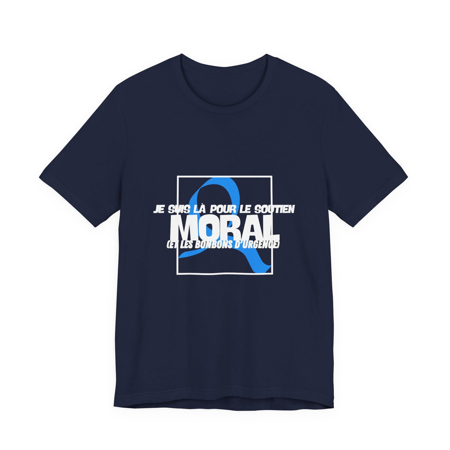 The Diabuddies Store Moral Support and Emergency Candy (French) - Unisex Tee Moral Support and Emergency Candy (French) - Unisex Tee: Being a friend to someone with diabetes means being ready for anything – from offering a listening ear to, well, having s