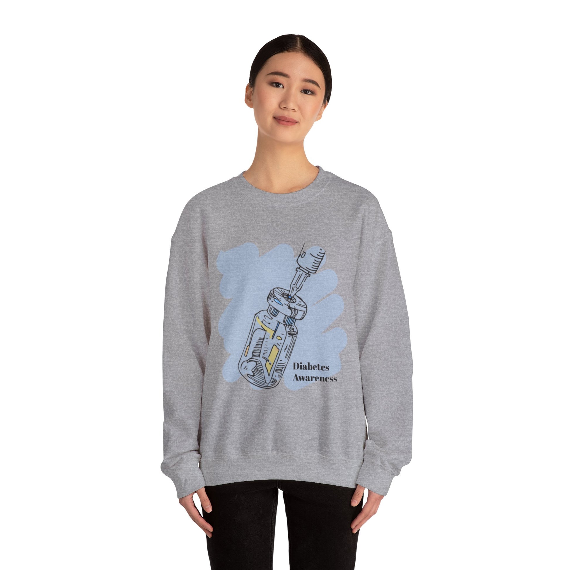 The Diabuddies Store Diabetes Awareness, Insulin Vial - Unisex Sweatshirt Diabetes Awareness, Insulin Vial - Unisex Sweatshirt: A symbol of life, a statement of awareness. Our Sweatshirt is designed to spark conversations and spread vital understanding. S