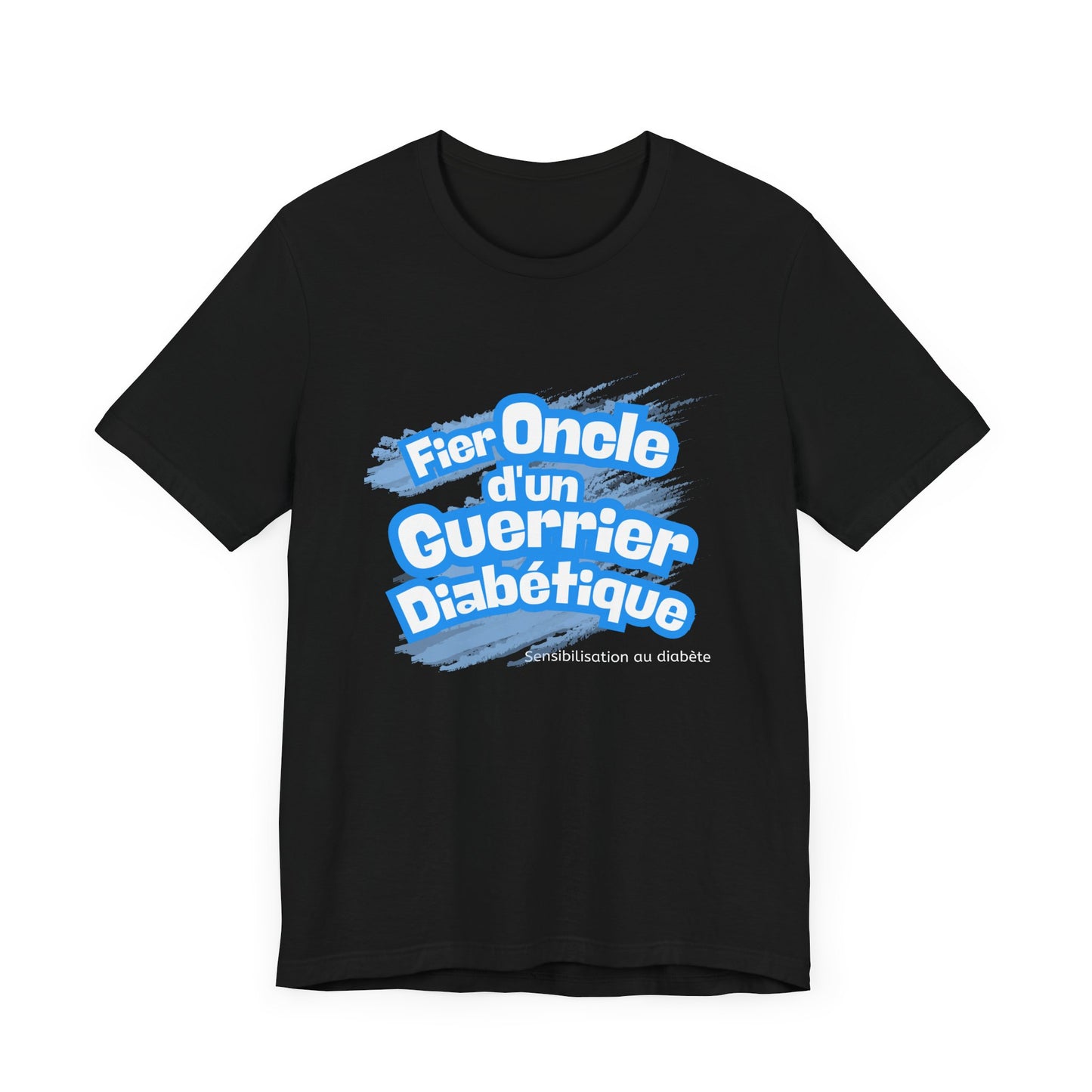 Proud Uncle of Diabetic Warrior (French/Nephew) - Unisex Tee The Diabuddies Store T-Shirts $22.50