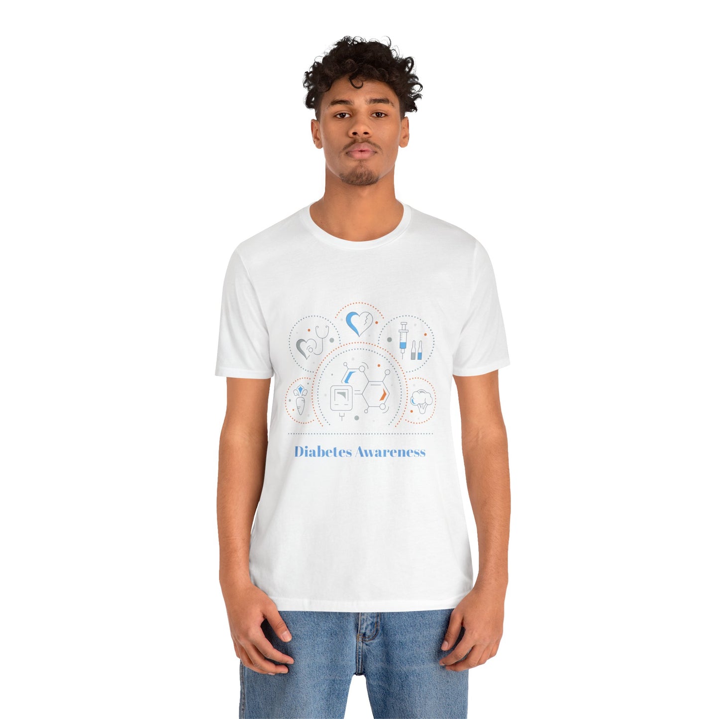 Diabetes Awareness Hexagones - Unisex Tee The Diabuddies Store T-Shirts $24.25