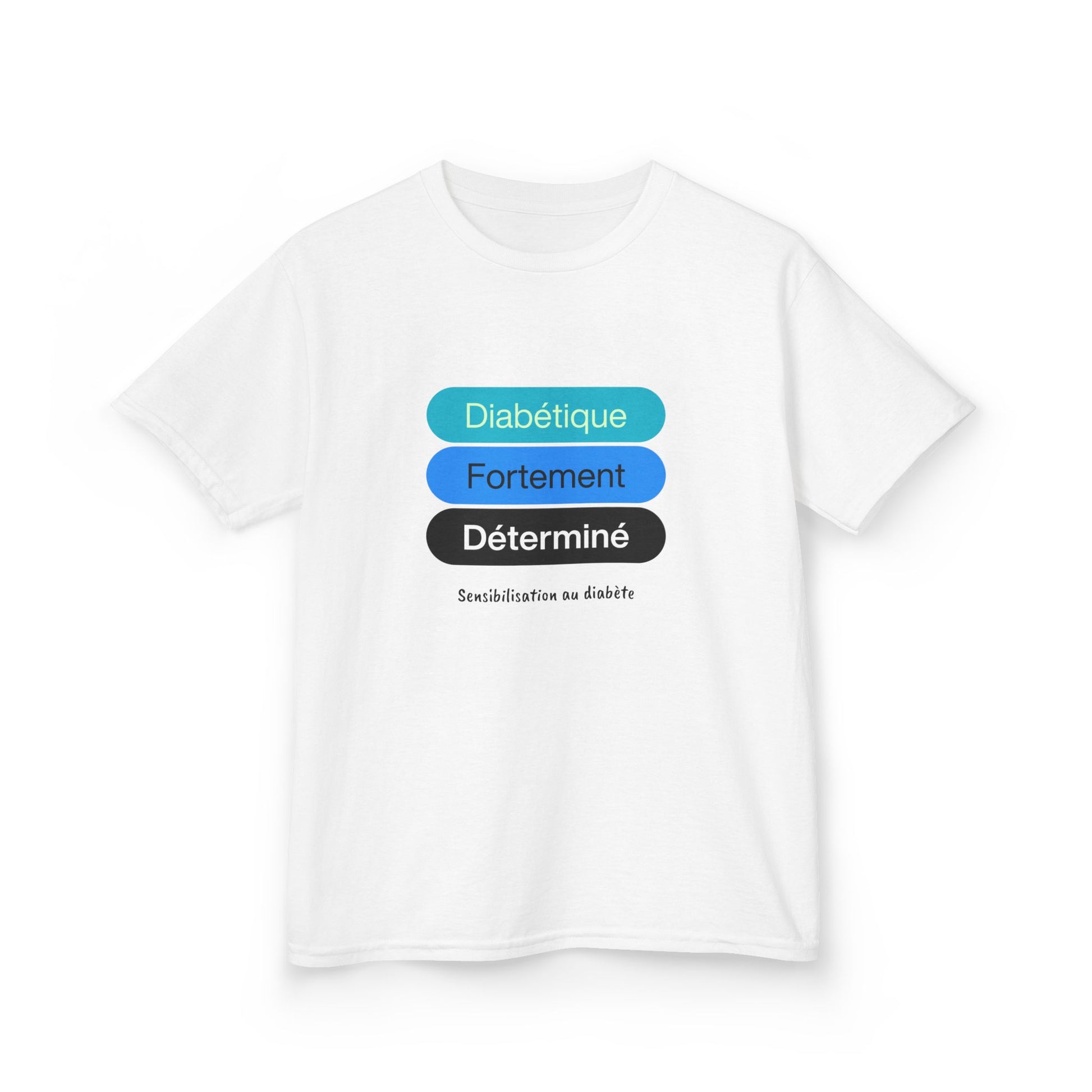 Strongly Determined Diabetic (French) - Kids Tee The Diabuddies Store T-Shirts $19.22