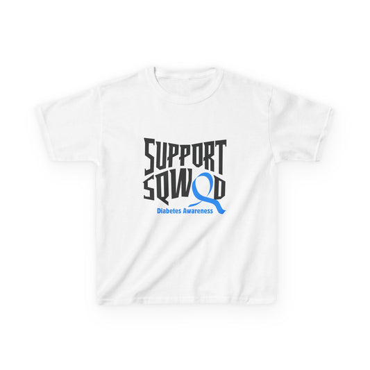The Diabuddies Store Diabetes Support Squad - Kids Tee Diabetes Support Squad - Kids Tee: Unite against diabetes with the Diabetes Support Squad Kids' Tee! This super-soft t-shirt is perfect for little heroes showing their support for a loved one with typ