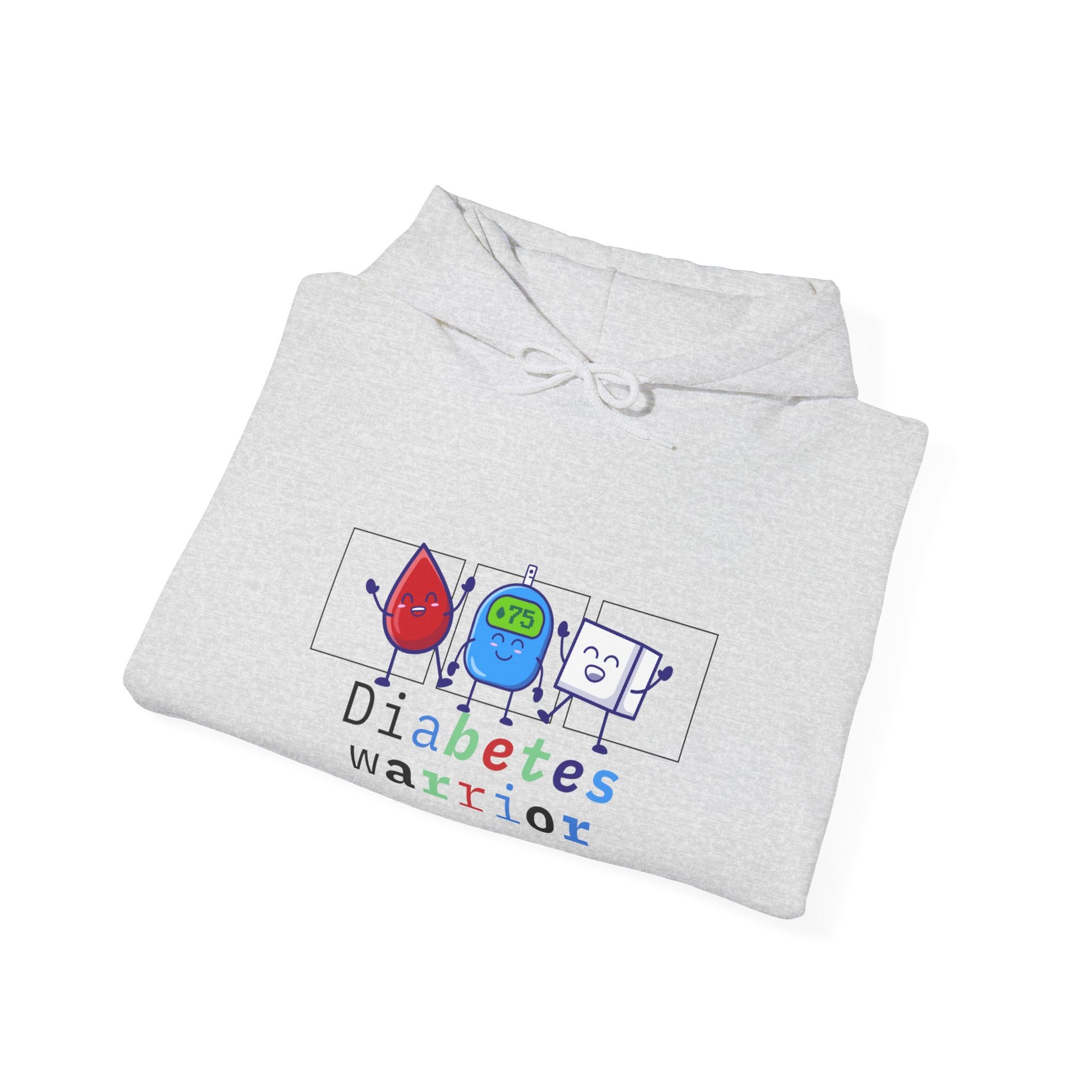 The Diabuddies Store Diabetes Warrior (w/Icons) - Unisex Hoodie Diabetes Warrior (w/Icons) - Unisex Hoodie: Unleash the hero within! This dynamic and cozy "Diabetes Warrior (w/Icons)" Unisex Hoodie celebrates the incredible strength and resilience of thos