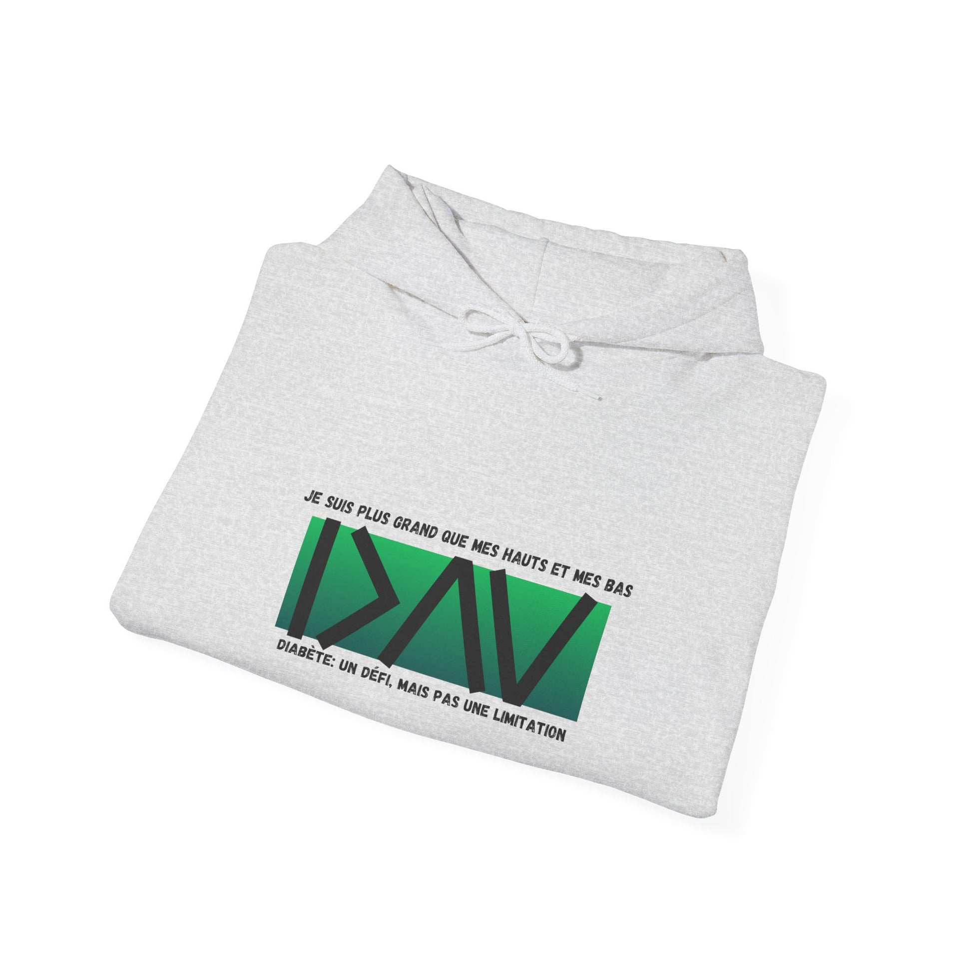 The Diabuddies Store Greater Than (French/Green) - Unisex Hoodie Greater Than (French/Green) - Unisex Hoodie: Make a bold statement: You are always greater than! Our "Greater Than (French/Green)" Unisex Hoodie in vibrant orange is designed to stand out an
