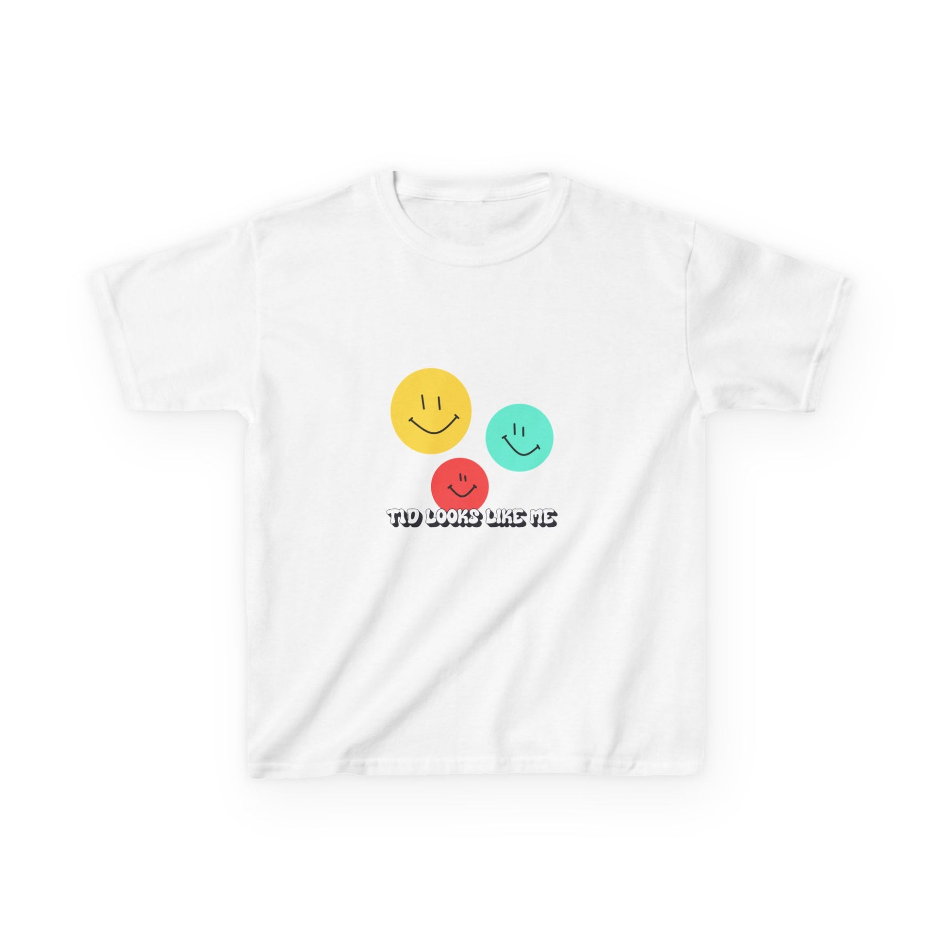 The Diabuddies Store T1D Looks like me w/Smiley Faces - Kids Tee T1D Looks like me w/Smiley Faces - Kids Tee: This cheerful t-shirt is a fun and powerful way for kids to celebrate their strength and spread awareness about Type 1 diabetes. The phrase "T1D