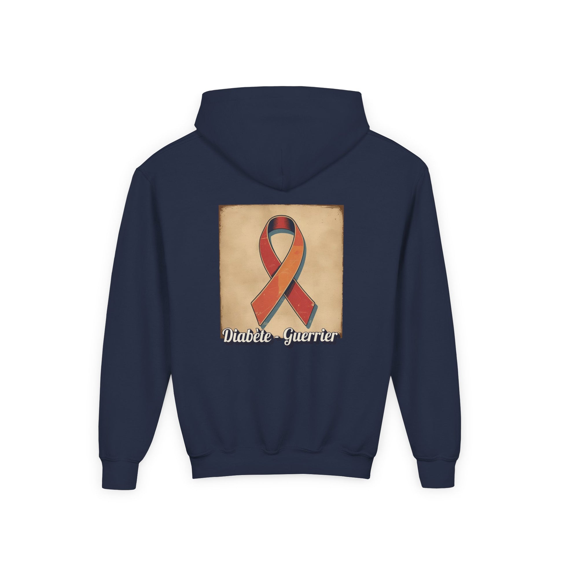 The Diabuddies Store Diabetes Warrior, Retro Look French - Guerrier Youth Hoodie Diabetes Warrior, Retro Look French - Guerrier Youth Hoodie: Let your young one show off their strength and style with our French Youth Hoodie! Hoodies $32.49