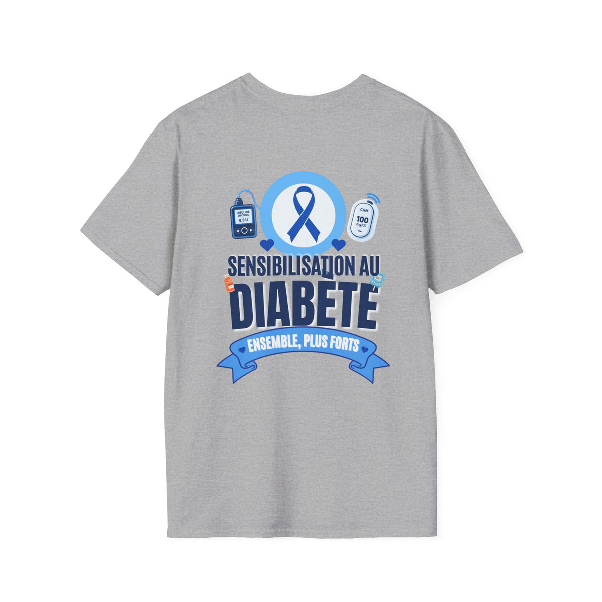 Sensibilisation au Diabète - Ensemble, plus fort T-Shirt