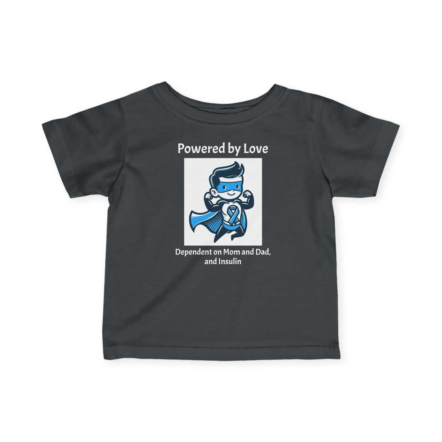 Superhero Powered by Love - Baby Tee The Diabuddies Store T-Shirts $17.82