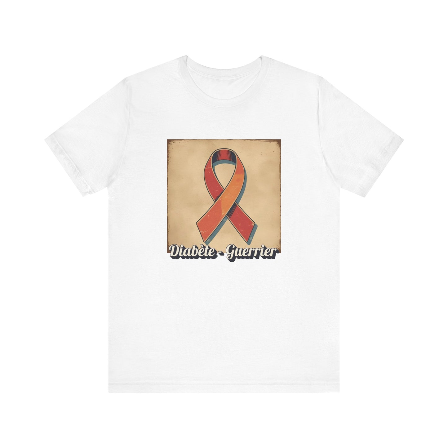 Diabetes Warrior, Retro Style (French/Guerrier) Unisex Tee The Diabuddies Store T-Shirts $22.50