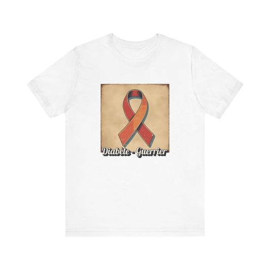 Diabetes Warrior, Retro Style (French/Guerrier) Unisex Tee The Diabuddies Store T-Shirts $22.50