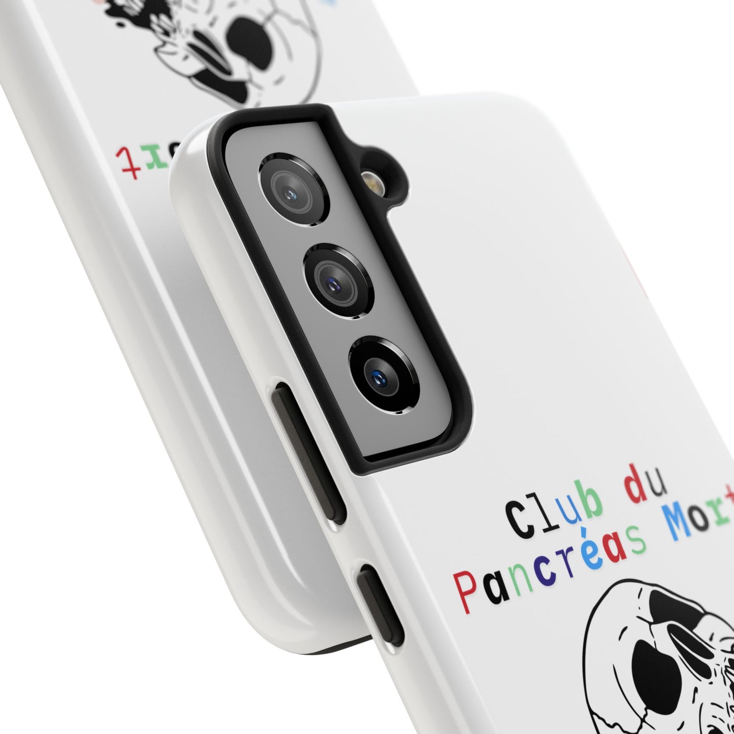 Skull & Flowers, Dead Pancreas Club (French) - Phone Cases The Diabuddies Store Mobile Phone Cases $18.23