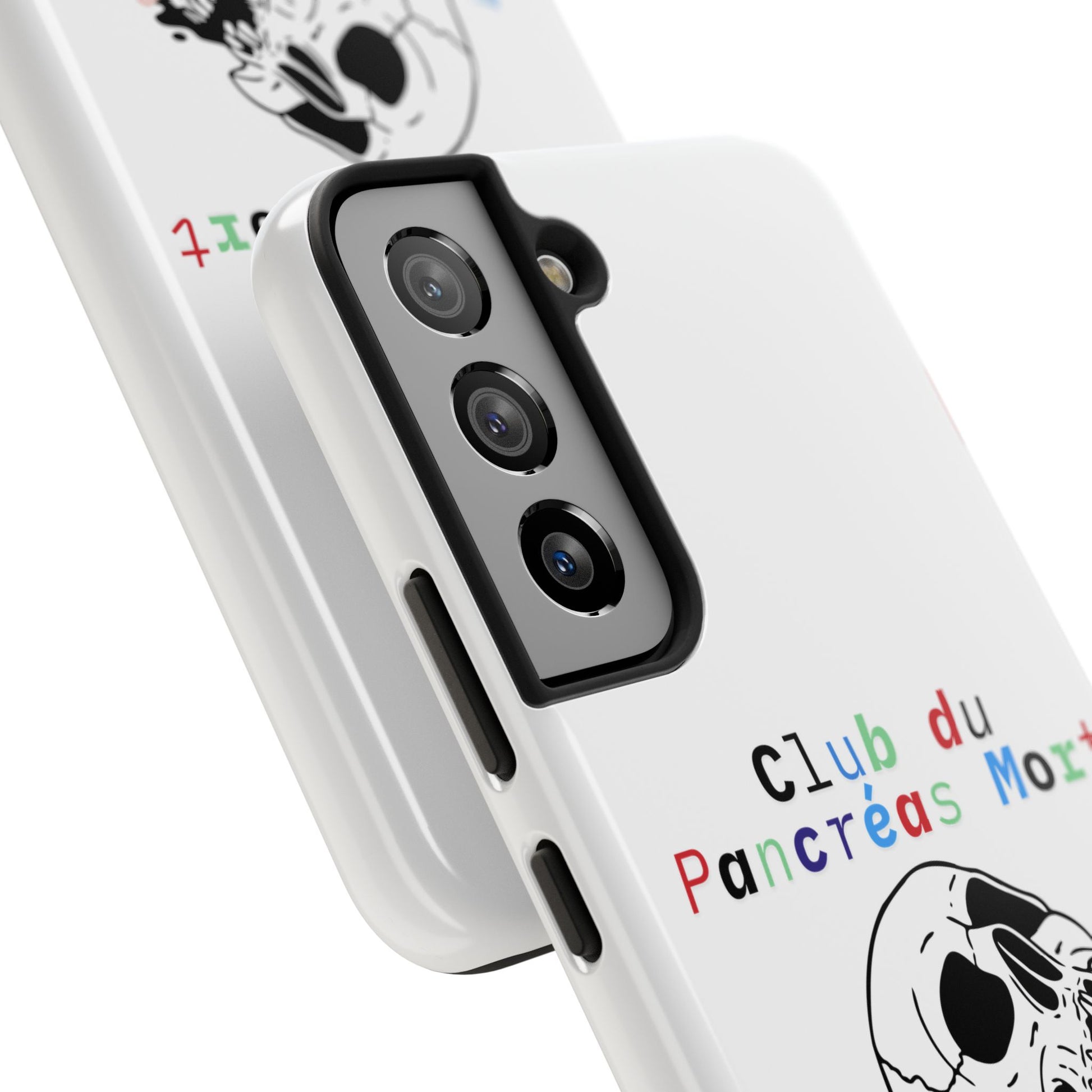 Skull & Flowers, Dead Pancreas Club (French) - Phone Cases The Diabuddies Store Mobile Phone Cases $18.23