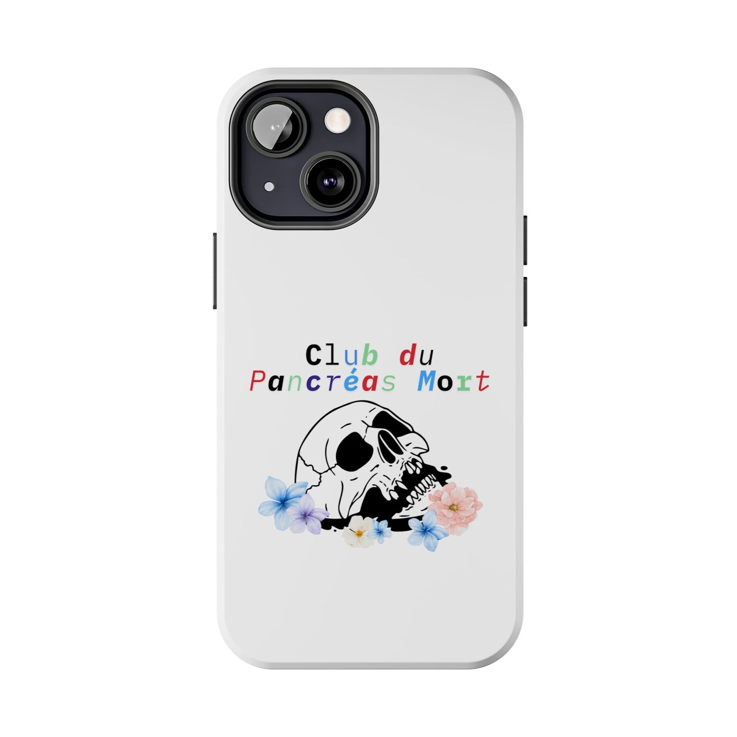 Skull & Flowers, Dead Pancreas Club (French) - Phone Cases The Diabuddies Store Mobile Phone Cases $18.23