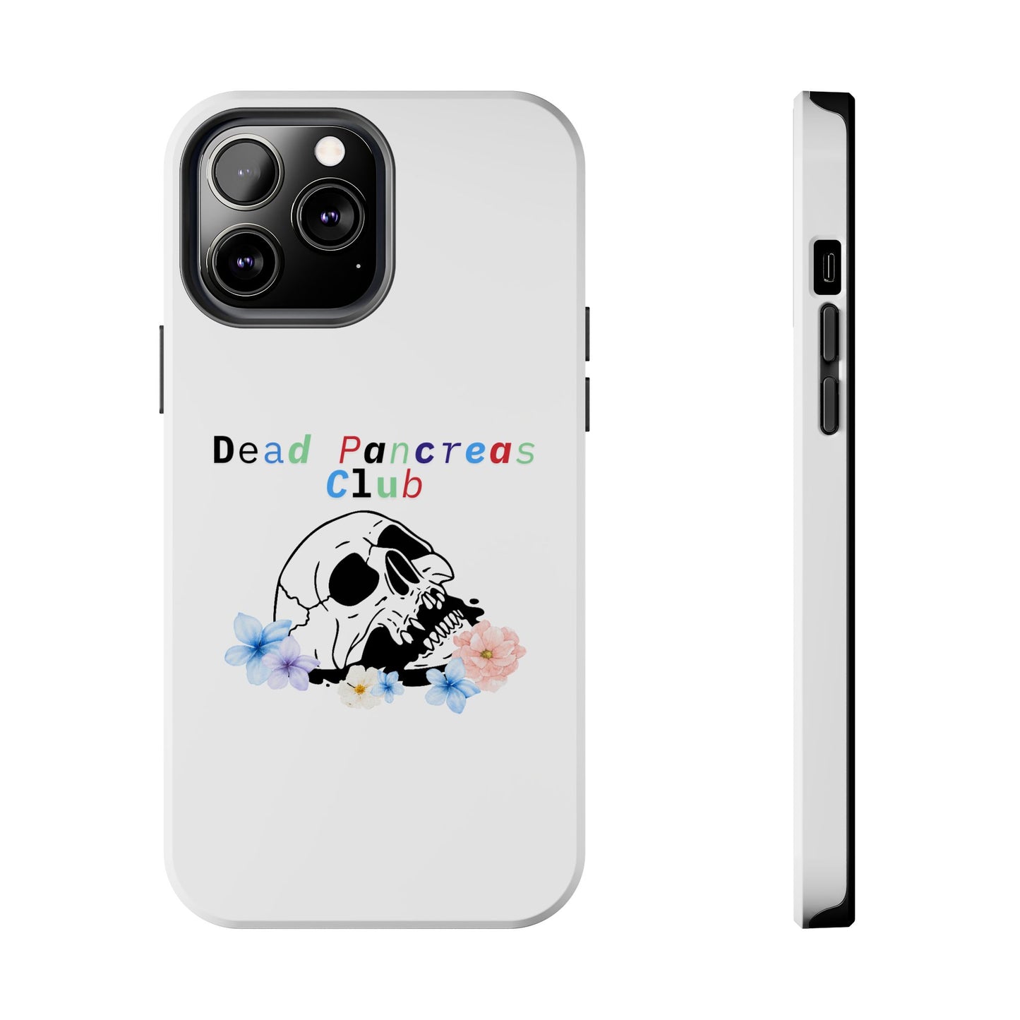 Skull & Flowers Dead Pancreas Club - Phone Case The Diabuddies Store Mobile Phone Cases $18.23