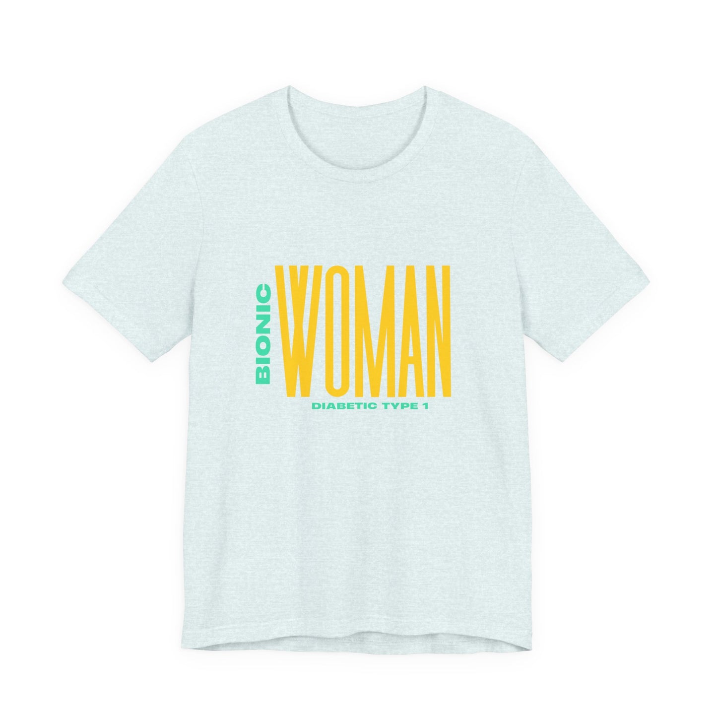 The Diabuddies Store Bionic Woman (Diabetes) - Unisex Tee Bionic Woman (Diabetes) - Unisex Tee: Unleash your inner Bionic strength! This Unisex Tee is a powerful statement of resilience, strength, and modern-day heroism for anyone living with Type 1 Diabe