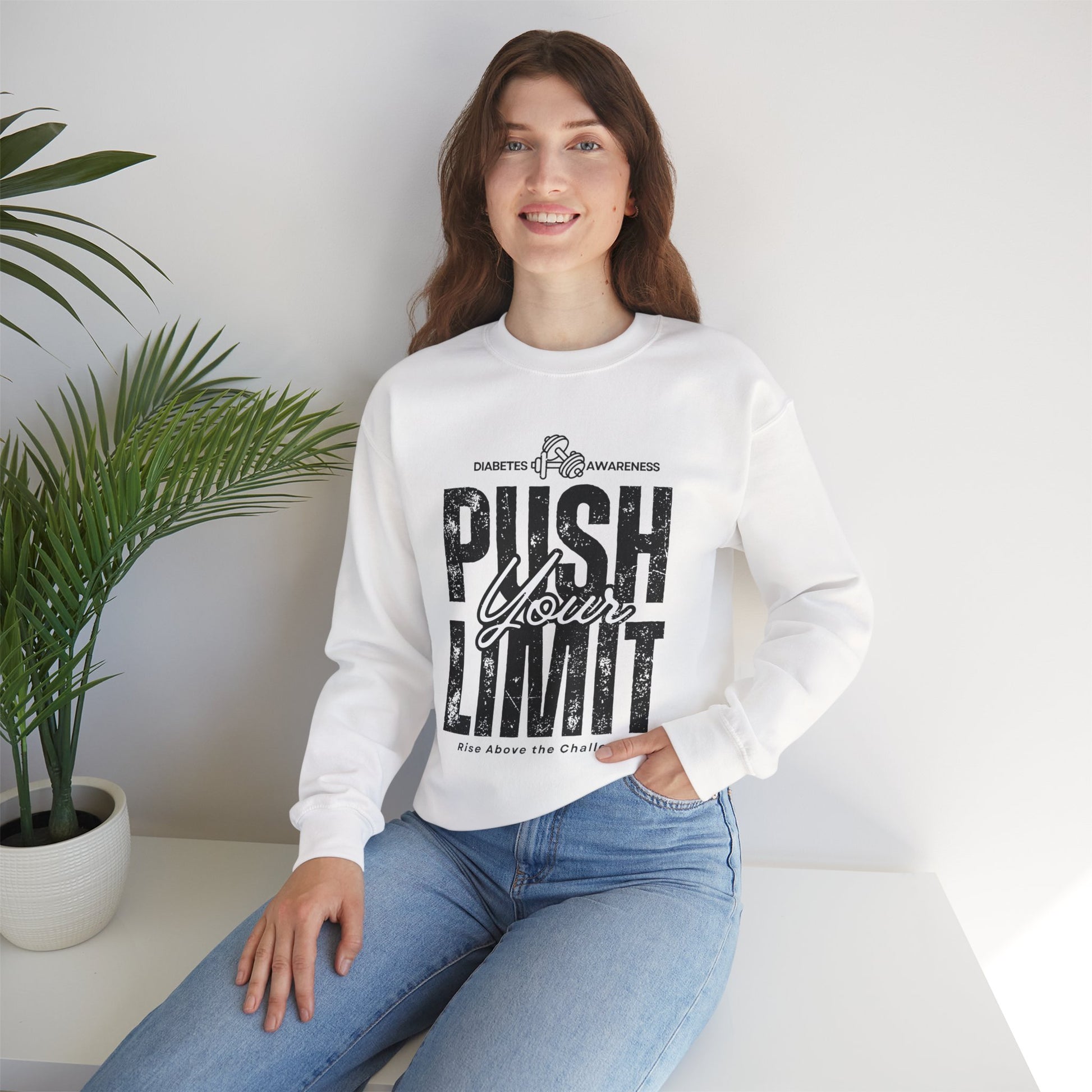 The Diabuddies Store Push Your Limit! - Unisex Sweatshirt Push Your Limit! - Unisex Sweatshirt: Life's about growth. This tee is for those who refuse to settle, embracing challenges to be better, stronger, and more resilient. Sweatshirts $32.96