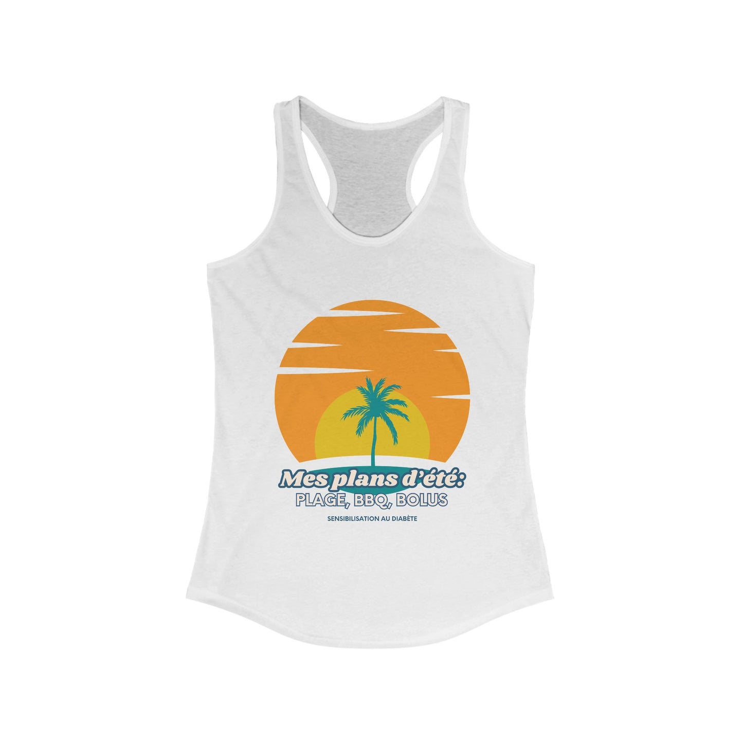 The Diabuddies Store My Summer Plans: Beach, BBQ, Bolus - Racerback Tank My Summer Plans: Beach, BBQ, Bolus - Racerback Tank: Sunshine, good times, and keeping those blood sugars in check! Our humorous nod to real life tank is the perfect wear for anyone