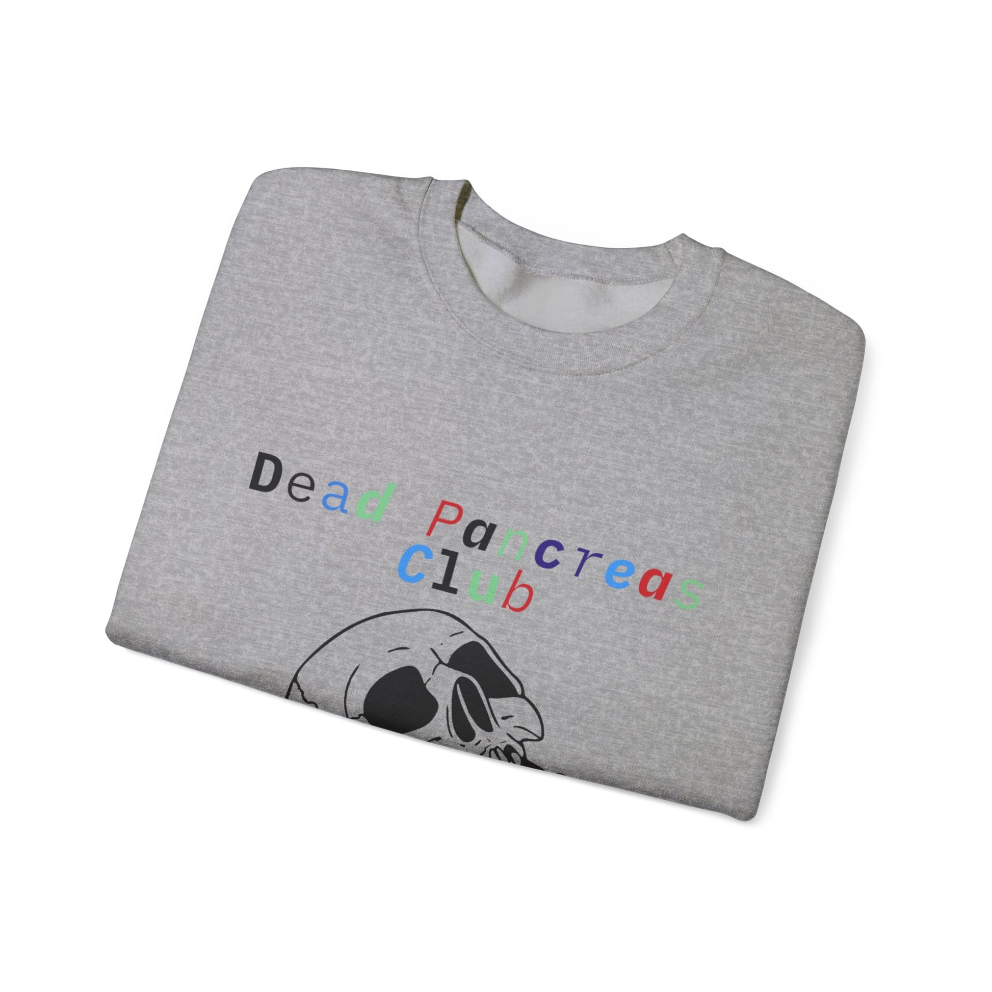Skull & Flowers, Dead Pancreas Club - Unisex Sweatshirt The Diabuddies Store Sweatshirts $35.70