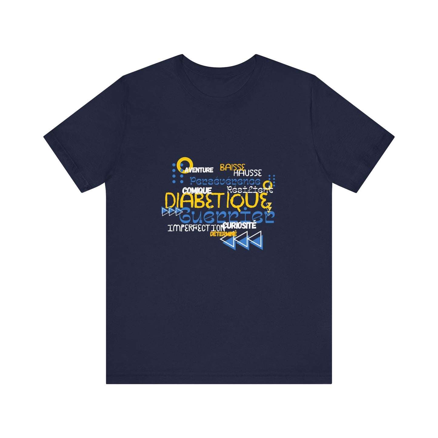 The Diabuddies Store Uplifted & Unleashed (French) - Unisex Tee Uplifted & Unleashed (French) - Unisex Tee: Embrace your strength, defy the odds. This tee is more than just a shirt; it's a vibrant testament to the diabetic warrior within. T-Shirts $30.27
