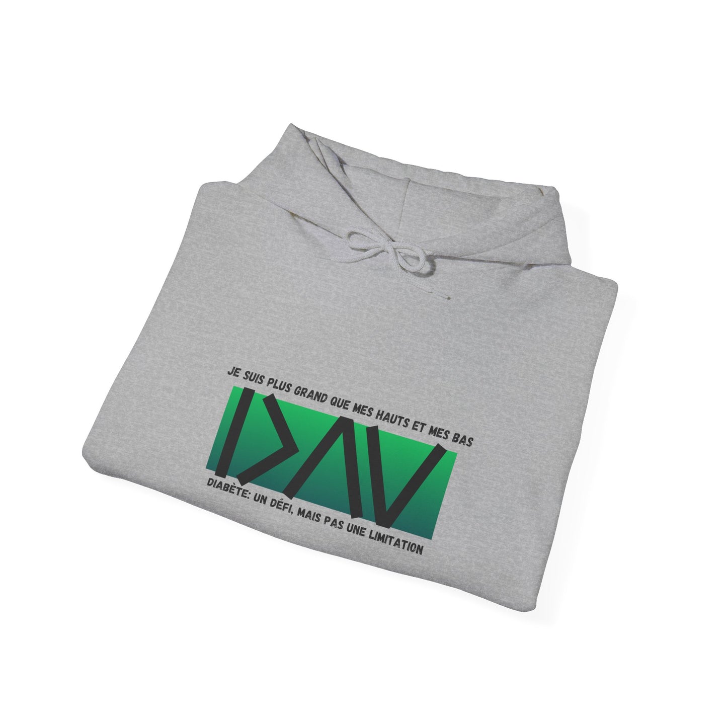 The Diabuddies Store Greater Than (French/Green) - Unisex Hoodie Greater Than (French/Green) - Unisex Hoodie: Make a bold statement: You are always greater than! Our "Greater Than (French/Green)" Unisex Hoodie in vibrant orange is designed to stand out an