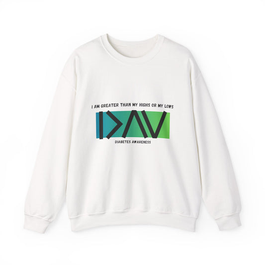 Greater Than My Highs (Green) - Unisex Sweatshirt The Diabuddies Store Sweatshirts $29.49