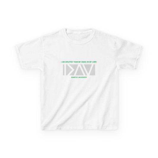 The Diabuddies Store I am greater than (Grey) - Kids Tee I am greater than (Grey) - Kids Tee: Celebrate resilience and strength with this Kids Tee! It's a powerful symbol for young individuals living with diabetes, reminding them that they are always "gre