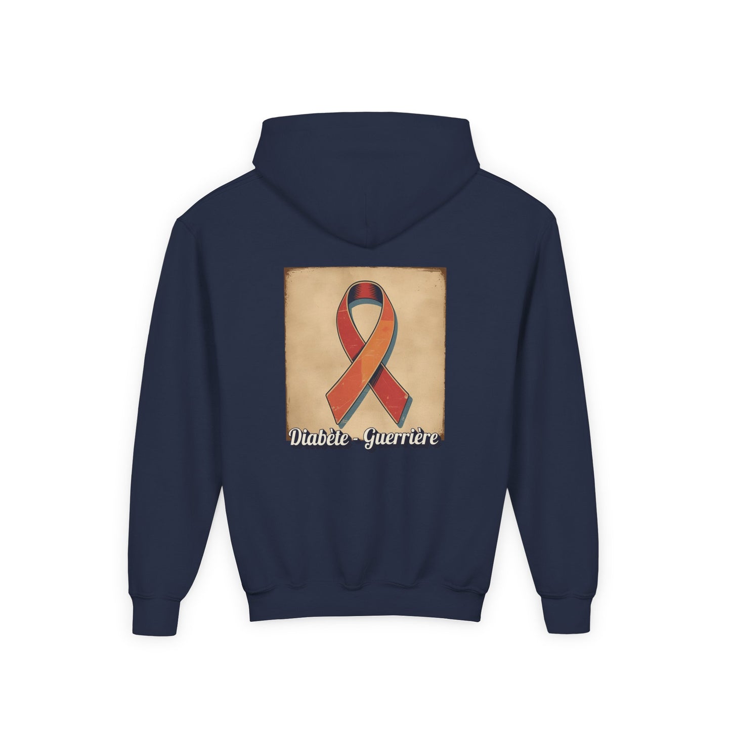 The Diabuddies Store Diabetes Warrior, Retro Look French - Guerrière Youth Hoodie Diabetes Warrior, Retro Look French - Guerrière Youth Hoodie: Let your young one show off their strength and style with our "Diabète -Guerrière" Retro Look" French Youth Hoo