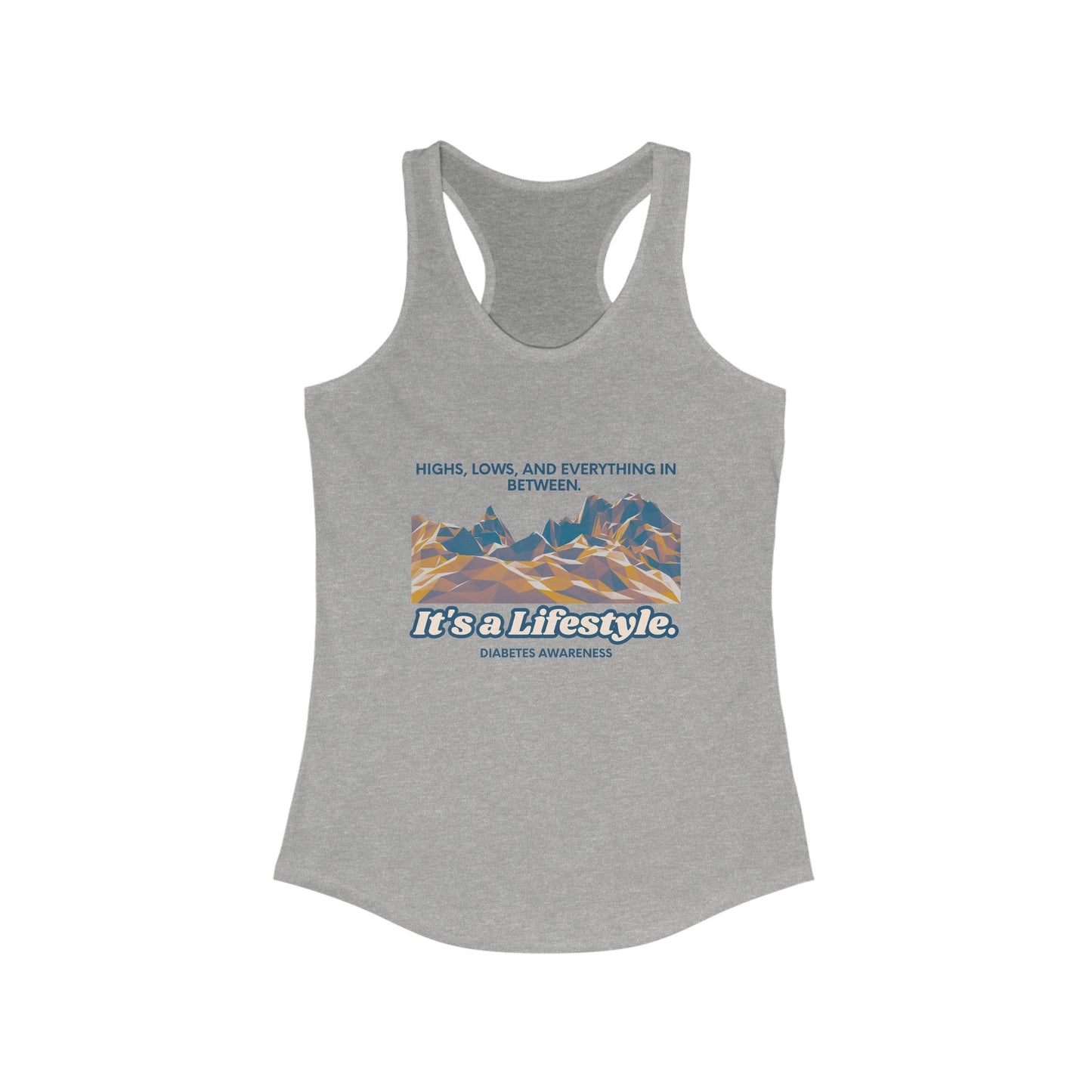 The Diabuddies Store Highs, Lows, and Everything in Between - Racerback Tank Highs, Lows, and Everything in Between - Racerback Tank: Life's a rollercoaster, and this tee gets it! Our "Highs, Lows, and Everything in Between" tank is for anyone who embrace