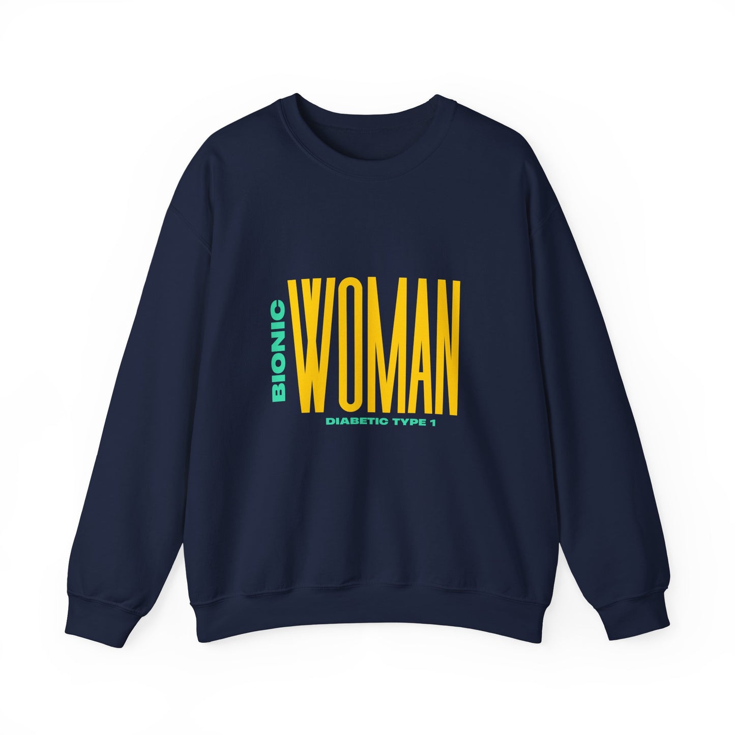 The Diabuddies Store Bionic Woman (Diabetes) - Unisex Sweatshirt Bionic Woman (Diabetes) - Unisex Sweatshirt: Unleash your inner Bionic strength! This Unisex Sweatshirt is a powerful statement of resilience, strength, and modern-day heroism for anyone liv