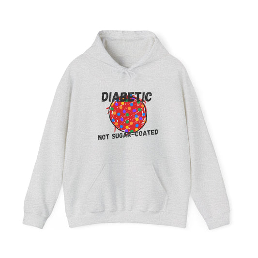 The Diabuddies Store Diabetic, Not Sugar Coated - Unisex Hoodie Diabetic, Not Sugar Coated - Unisex Hoodie: Wear your truth with bold honesty and cozy comfort with "The Diabuddies Store's" "Diabetic, Not Sugar Coated" Unisex Hoodie! This powerful and dire