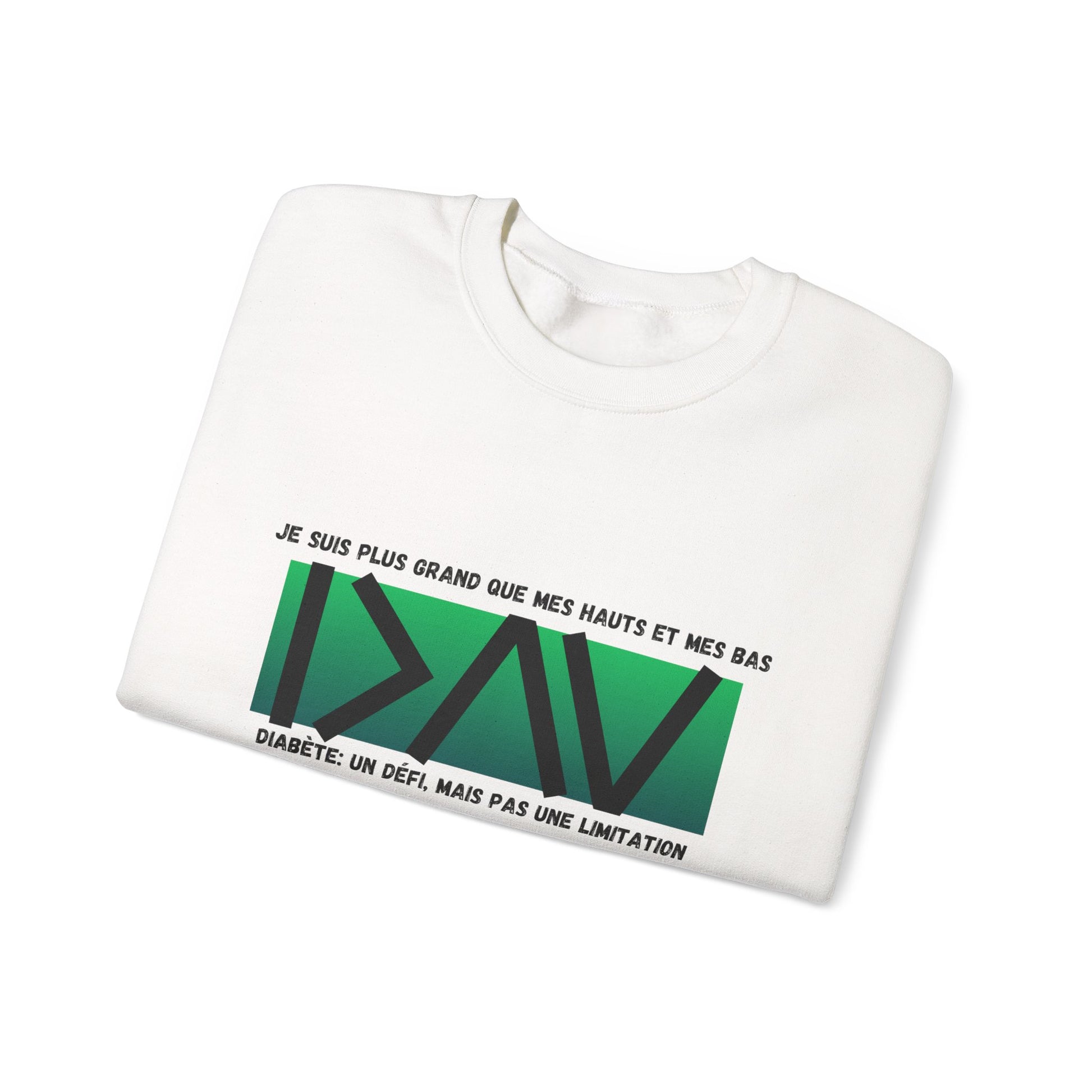 The Diabuddies Store Greater than (French/Green) - Unisex Sweatshirt Greater than (French/Green) - Unisex Sweatshirt: Sometimes, a single symbol says it all. Our Greater Than (French/Green) Unisex Sweatshirt features the powerful ">" symbol, representing